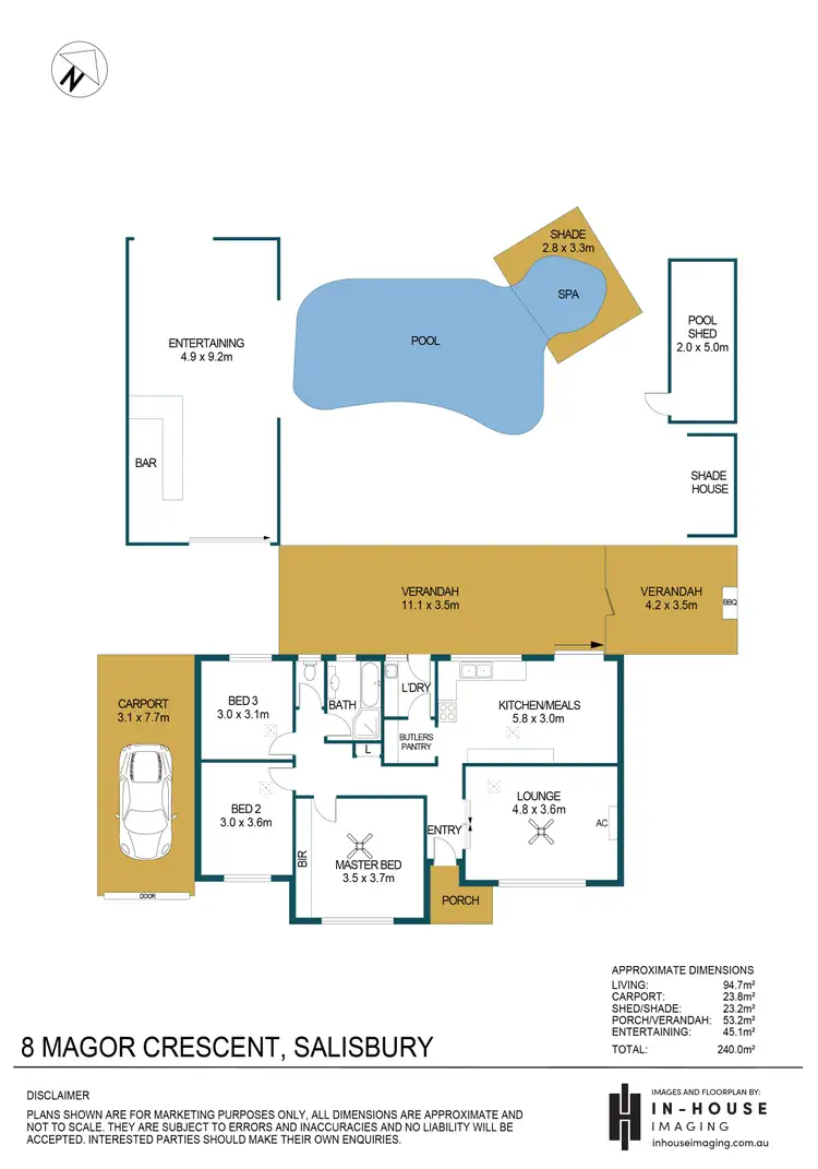 Floorplan of Homely house listing, 8 Magor Crescent, Salisbury SA 5108