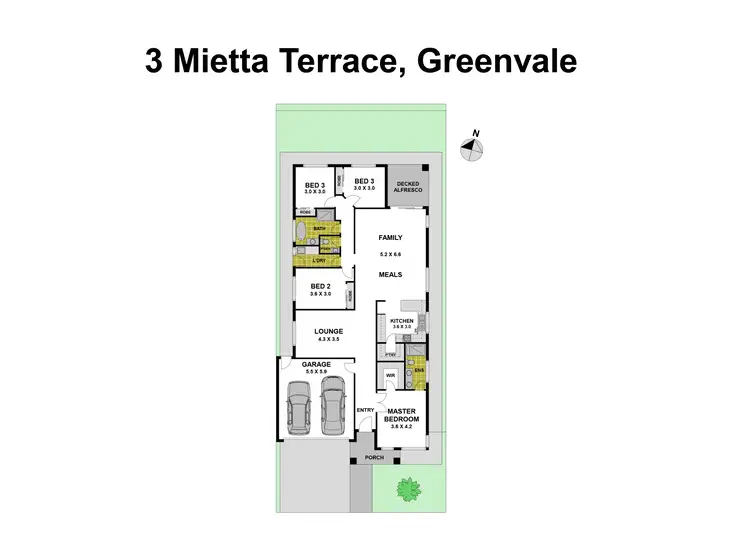 Floorplan of Homely house listing, 3 Mietta Terrace, Greenvale VIC 3059