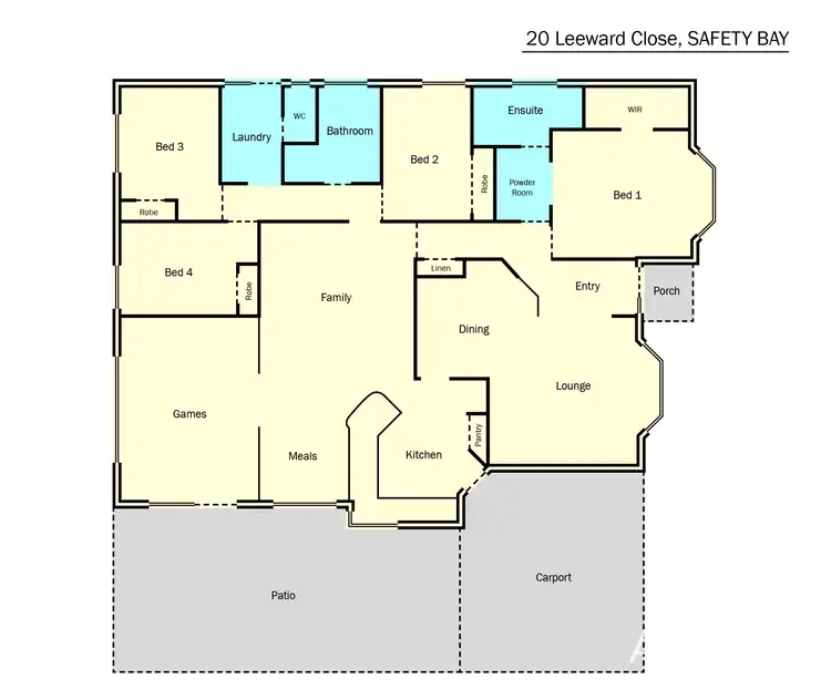 Floorplan of Homely house listing, 20 Leeward Close, Safety Bay WA 6169