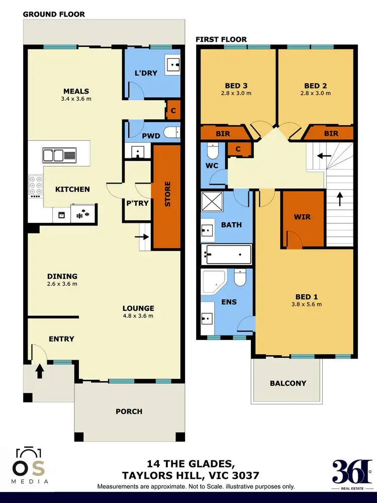 Floorplan of Homely townhouse listing, 14 The Glades, Taylors Hill VIC 3037