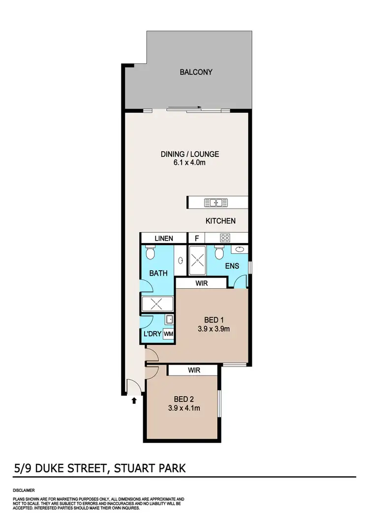 Floorplan of Homely unit listing, 5/9 Duke Street, Stuart Park NT 820