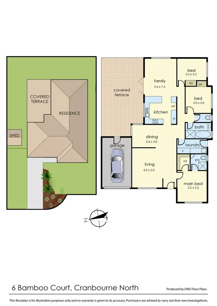 Floorplan of Homely house listing, 6 Bamboo Court, Cranbourne North VIC 3977
