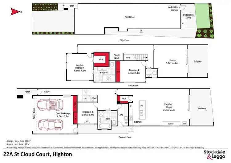 Floorplan of Homely townhouse listing, 22A St Cloud Court, Highton VIC 3216