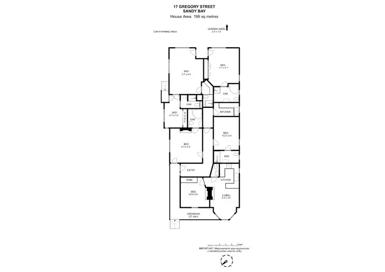 Floorplan of Homely other listing, 17 Gregory Street, Sandy Bay TAS 7005