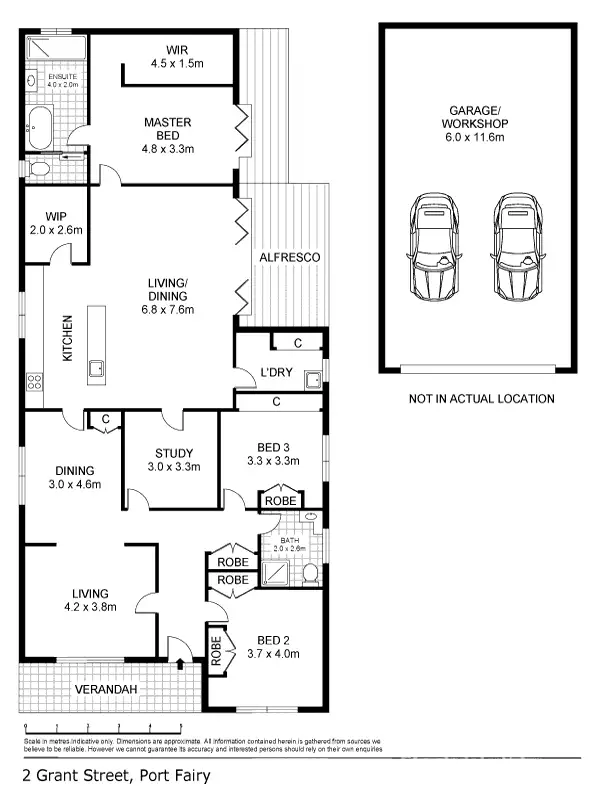Floorplan of Homely house listing, 2 Grant Street, Port Fairy VIC 3284