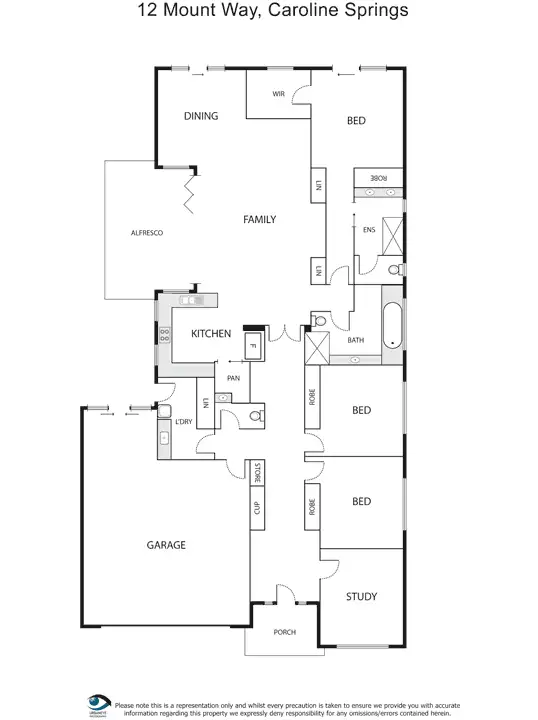 Floorplan of Homely house listing, 12 Mount Way, Caroline Springs VIC 3023
