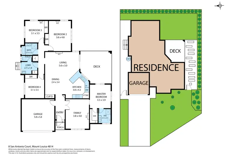 Floorplan of Homely house listing, 8 San Antonio Court, Mount Louisa QLD 4814