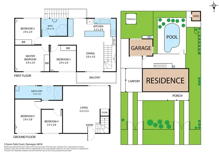 Floorplan of Homely house listing, 5 Green Dale Court, Deeragun QLD 4818