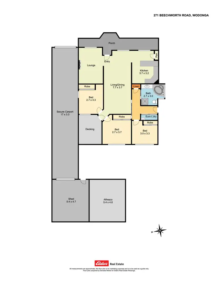 Floorplan of Homely house listing, 271 Beechworth Road, Wodonga VIC 3690