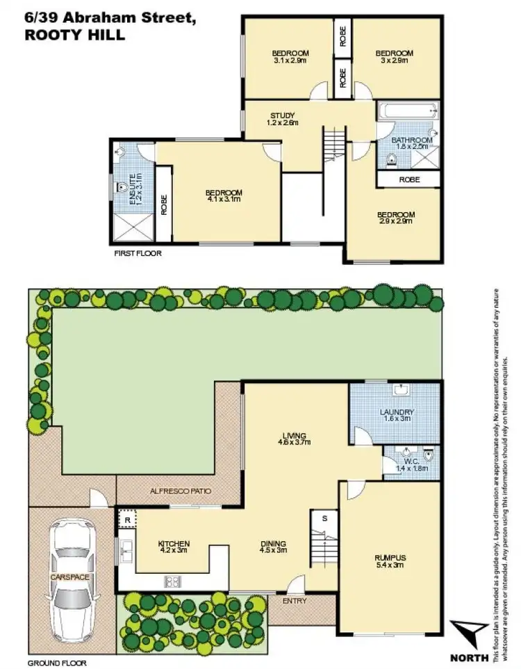 Floorplan of Homely townhouse listing, 6/39 Abraham Street, Rooty Hill NSW 2766