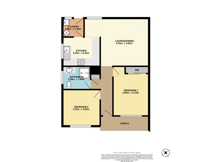 Floorplan of Homely unit listing, 2/21 Kent Road, Dapto NSW 2530