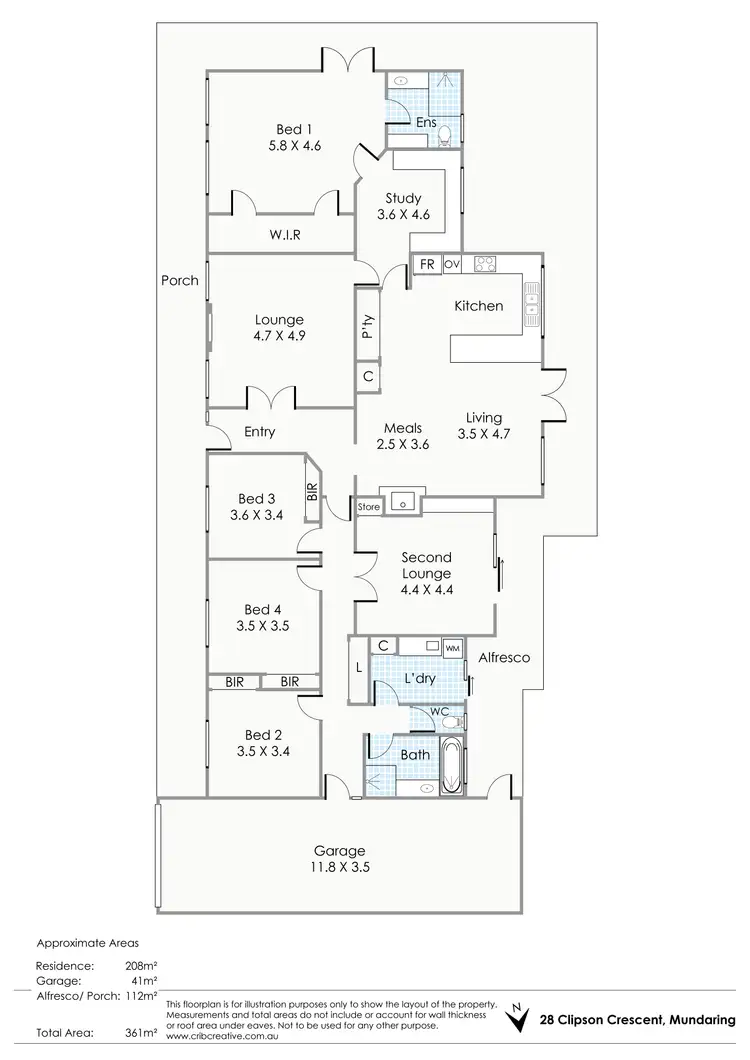Floorplan of Homely house listing, 28 Clipson Crescent, Mundaring WA 6073