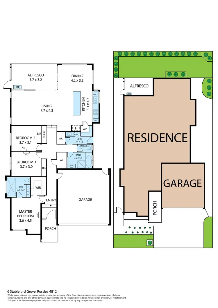 Floorplan of Homely house listing, 6 Stableford Grove (FAIRWAYS ESTATE), Rosslea QLD 4812
