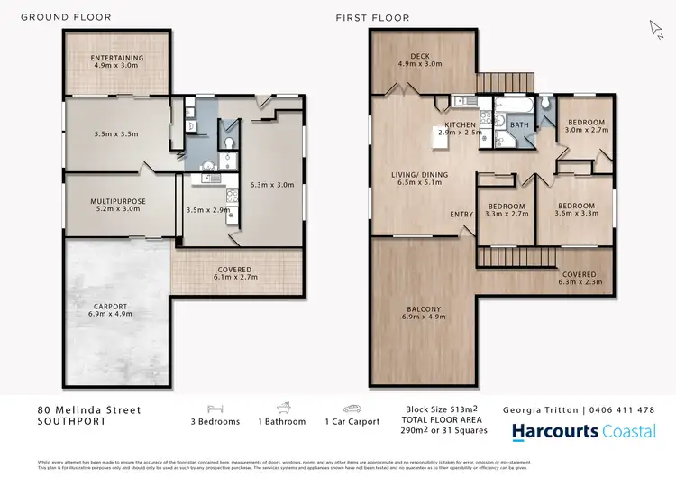 Floorplan of Homely house listing, 80 Melinda Street, Southport QLD 4215
