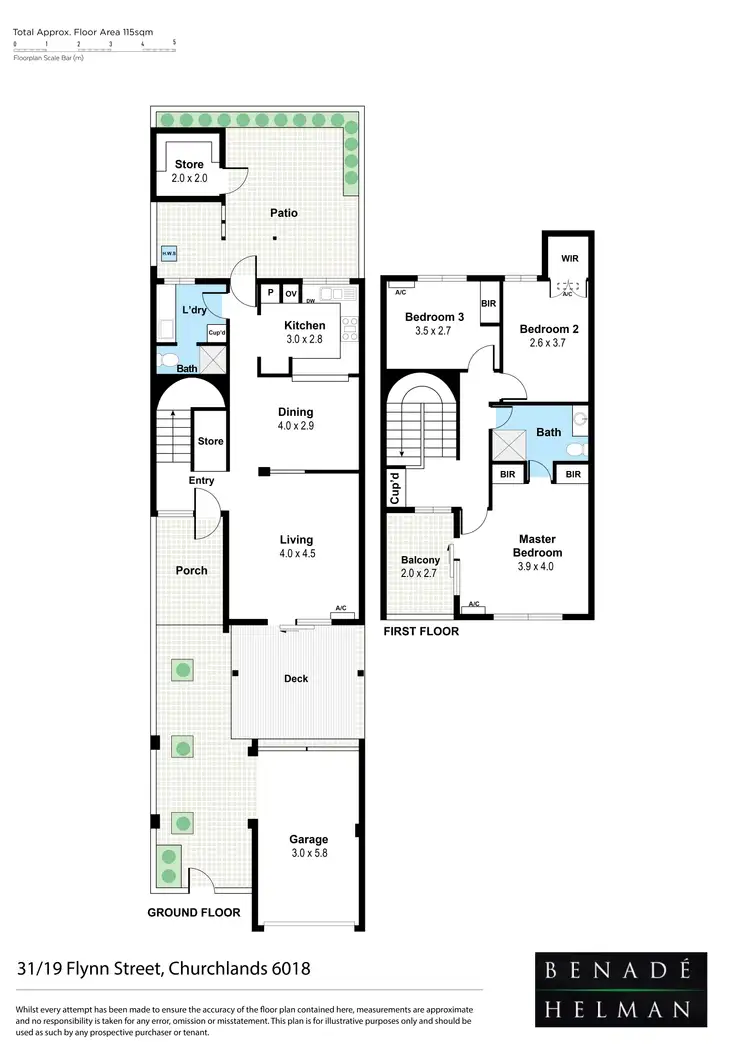 Floorplan of Homely townhouse listing, 31/19 Flynn Street, Churchlands WA 6018