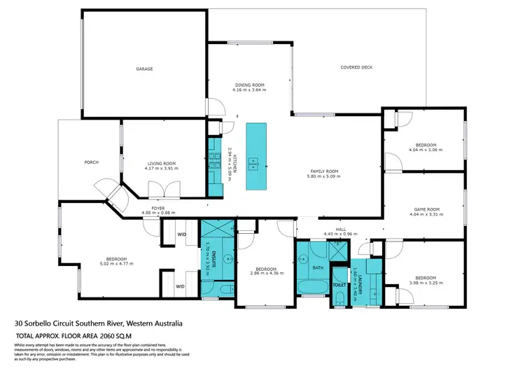 Floorplan of Homely house listing, 30 Sorbello Circuit, Southern River WA 6110