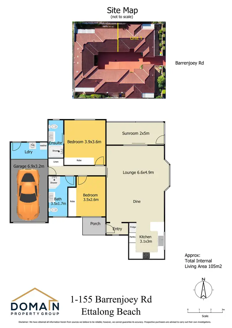 Floorplan of Homely villa listing, 1/155 Barrenjoey Road, Ettalong Beach NSW 2257