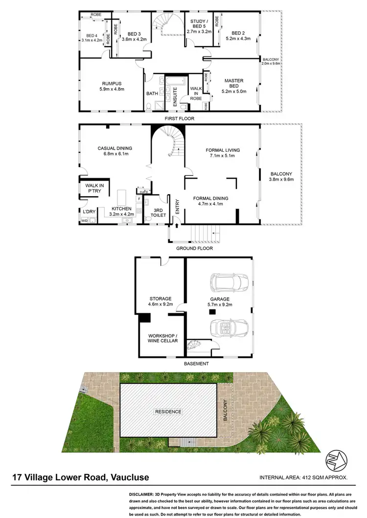Floorplan of Homely house listing, 17 Village Lower Road, Vaucluse NSW 2030
