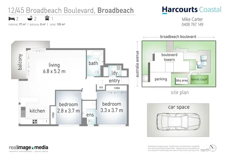 Floorplan of Homely apartment listing, 12/39-45 Broadbeach Boulevard, Broadbeach QLD 4218