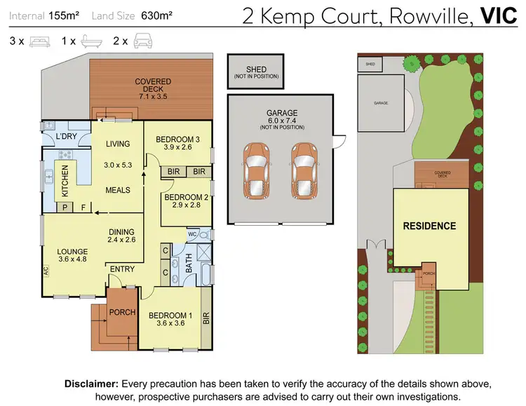 Floorplan of Homely house listing, 2 Kemp Court, Rowville VIC 3178
