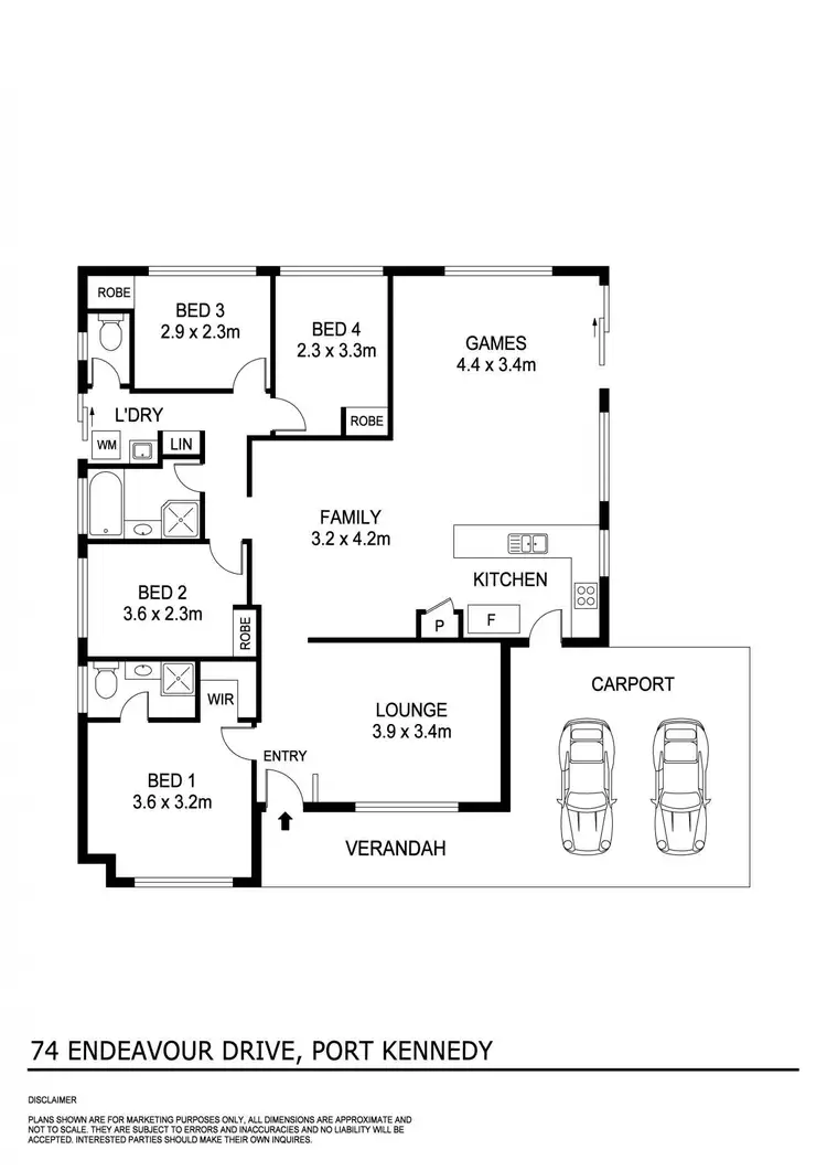 Floorplan of Homely house listing, 74 Endeavour Drive, Port Kennedy WA 6172