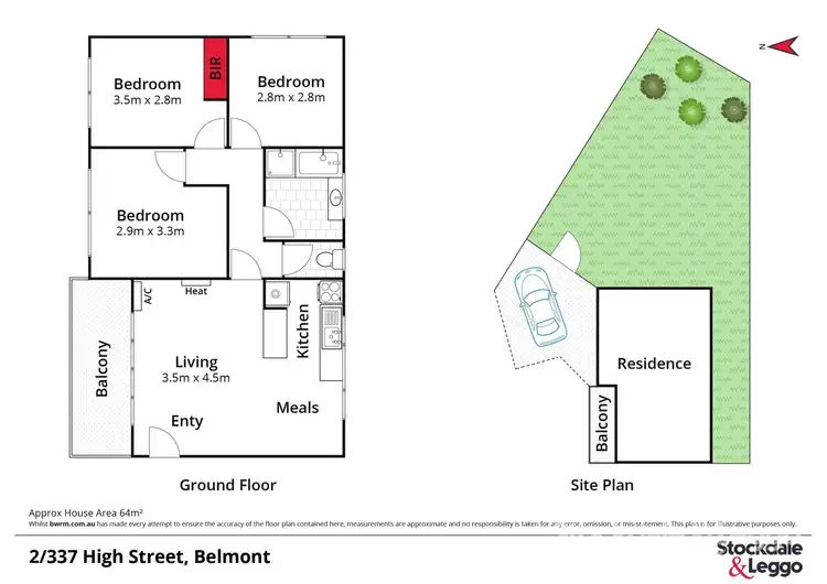 Floorplan of Homely unit listing, 2/337 High Street, Belmont VIC 3216