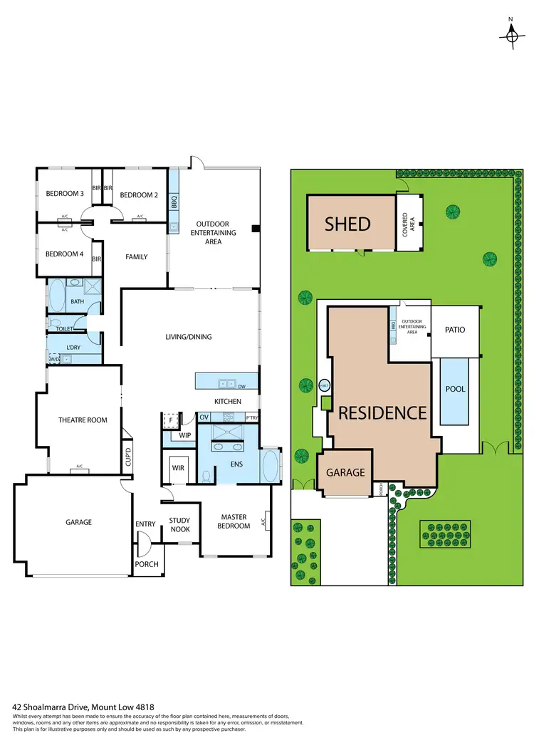 Floorplan of Homely house listing, 42 Shoalmarra Drive, Mount Low QLD 4818