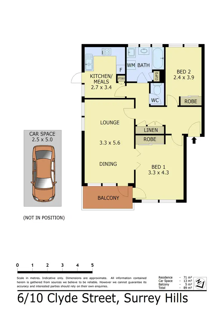 Floorplan of Homely apartment listing, 6/10 Clyde Street, Surrey Hills VIC 3127