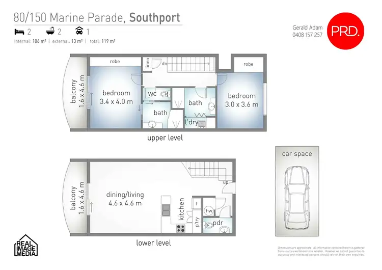 Floorplan of Homely unit listing, 80/150 Marine Parade, Southport QLD 4215