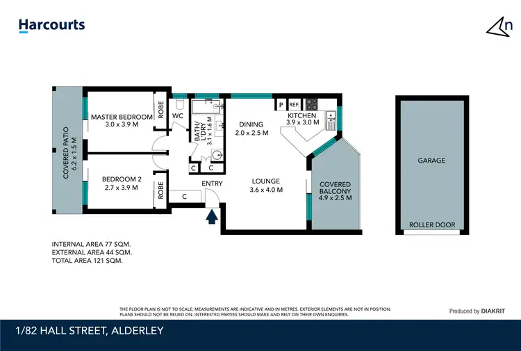 Floorplan of Homely apartment listing, 1/82 Hall Street, Alderley QLD 4051