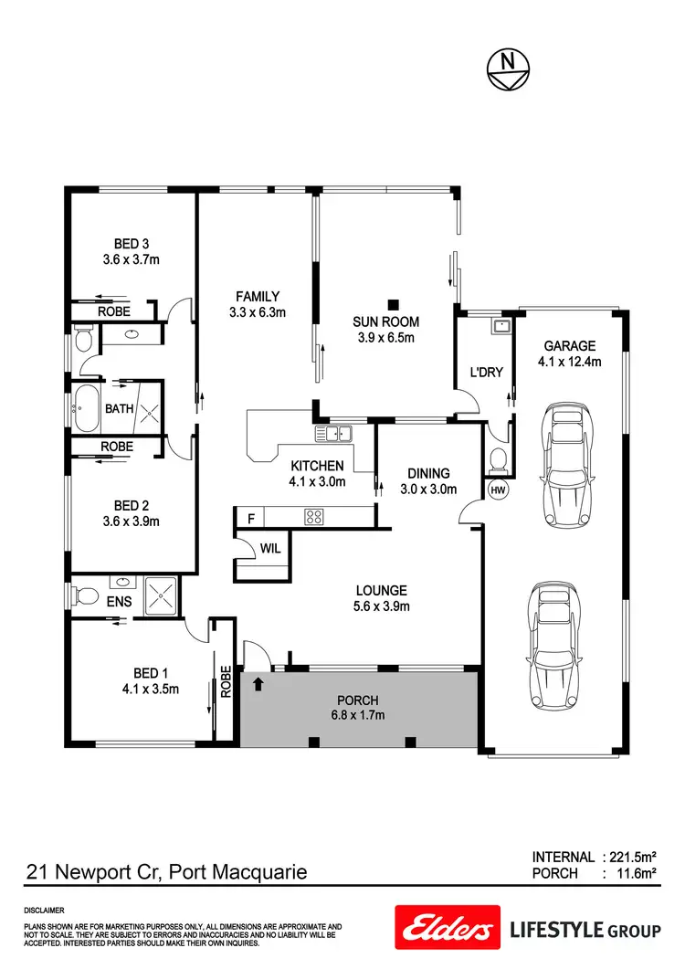Floorplan of Homely house listing, 21 Newport Crescent, Port Macquarie NSW 2444