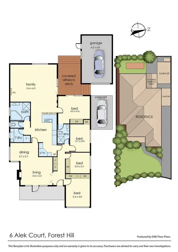 Floorplan of Homely house listing, 6 Alek Court, Forest Hill VIC 3131