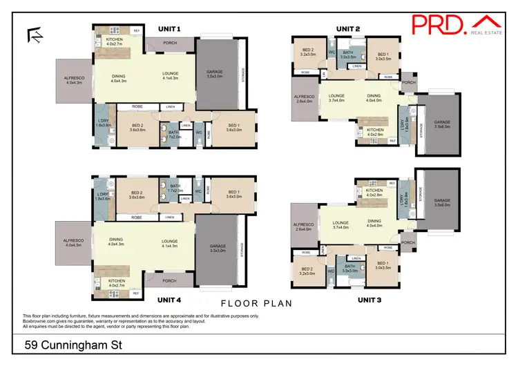 Floorplan of Homely house listing, 1-4/59 Cunningham Street, Tamworth NSW 2340