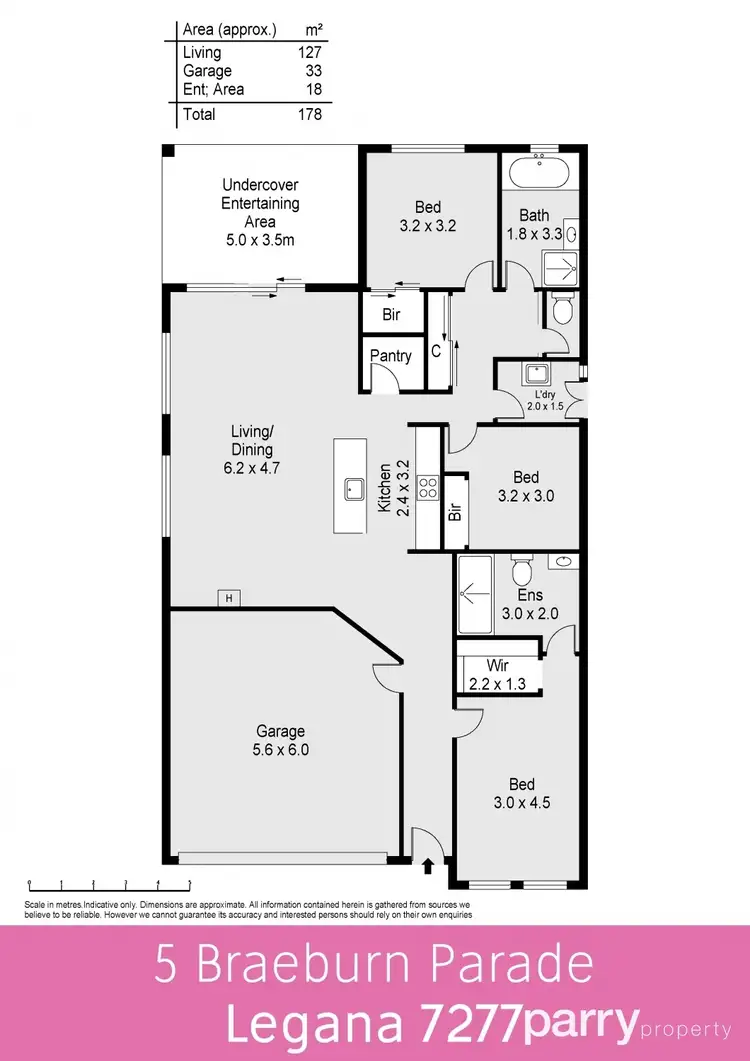 Floorplan of Homely house listing, 5 Braeburn Parade, Legana TAS 7277