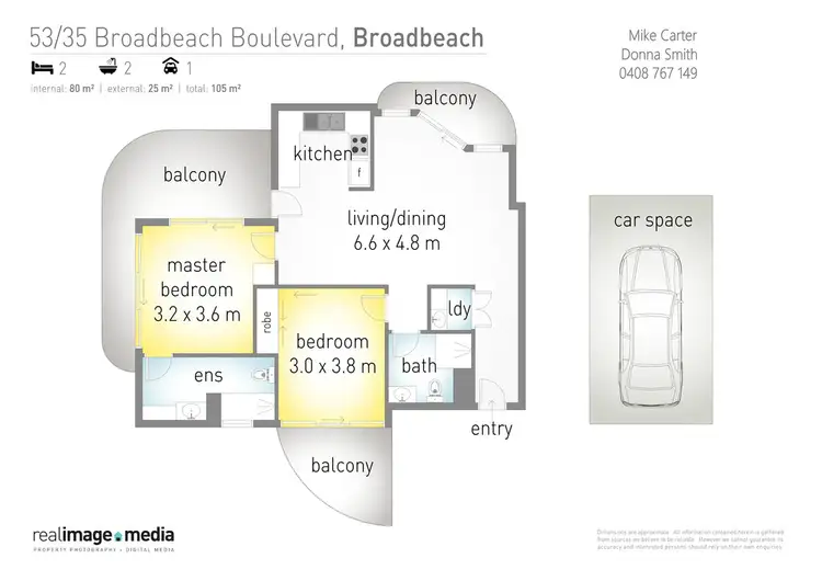Floorplan of Homely apartment listing, 53/35 Broadbeach Boulevard, Broadbeach QLD 4218
