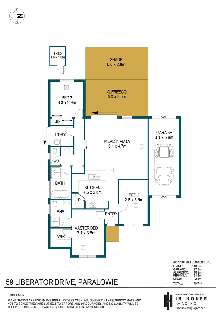 Floorplan of Homely house listing, 59 Liberator Drive, Paralowie SA 5108