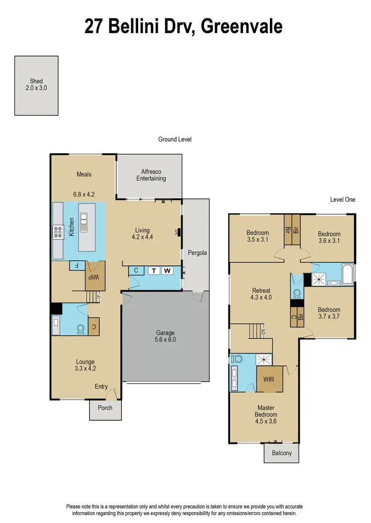 Floorplan of Homely house listing, 27 Bellini Drive, Greenvale VIC 3059