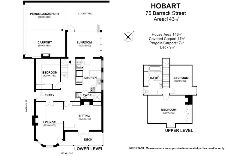 Floorplan of Homely house listing, 75 Barrack Street, Hobart TAS 7000