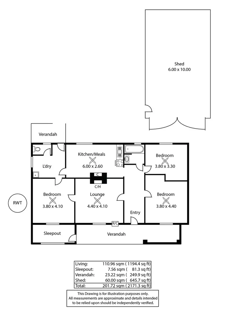 Floorplan of Homely house listing, 7 Upton Street, Tailem Bend SA 5260