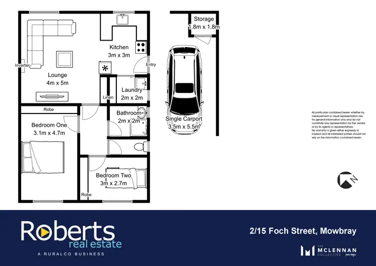 Floorplan of Homely house listing, 2/15 Foch St, Mowbray TAS 7248