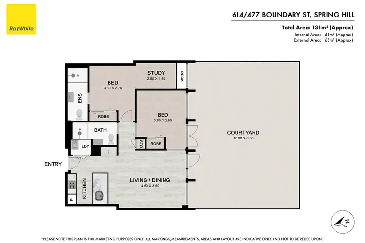 Floorplan of Homely apartment listing, 614/477 Boundary Street, Spring Hill QLD 4000