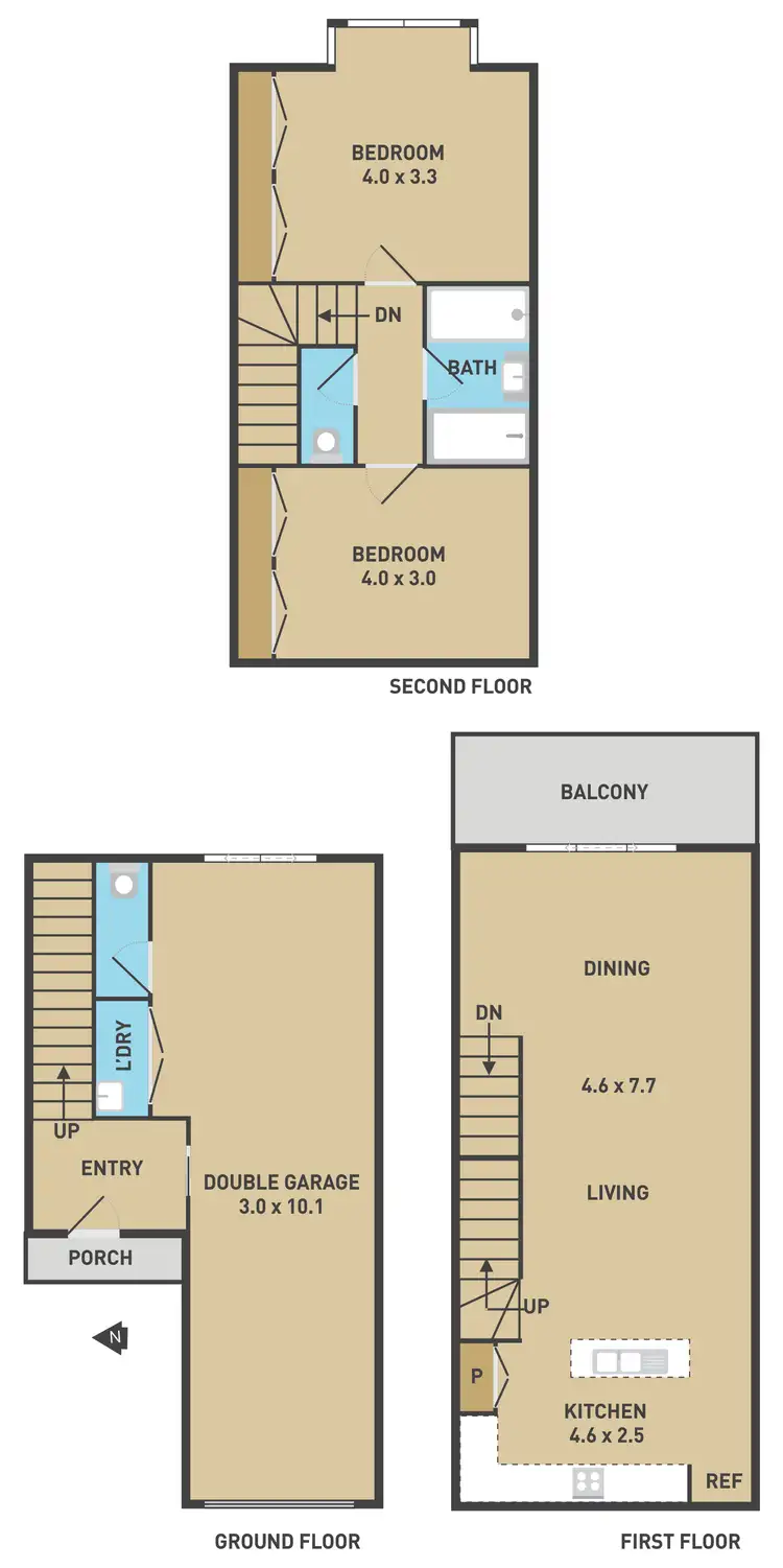 Floorplan of Homely townhouse listing, 9/4 Hopetoun Green, Caroline Springs VIC 3023