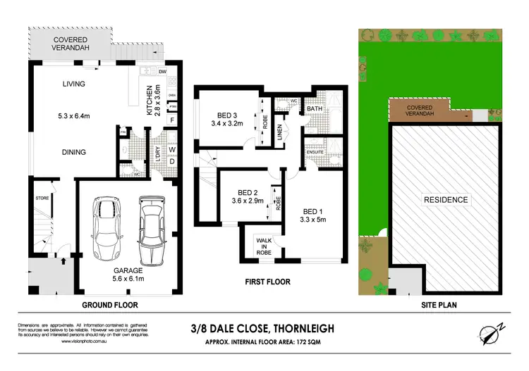 Floorplan of Homely townhouse listing, 3/8 Dale Close, Thornleigh NSW 2120