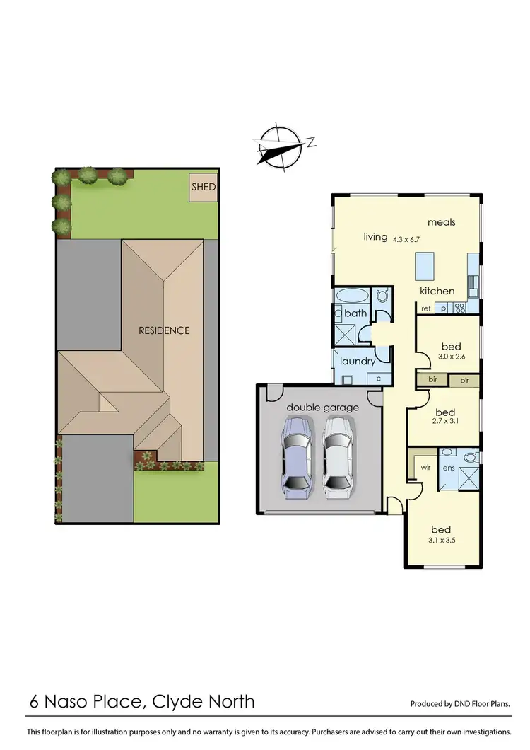 Floorplan of Homely house listing, 6 Naso Place, Clyde North VIC 3978