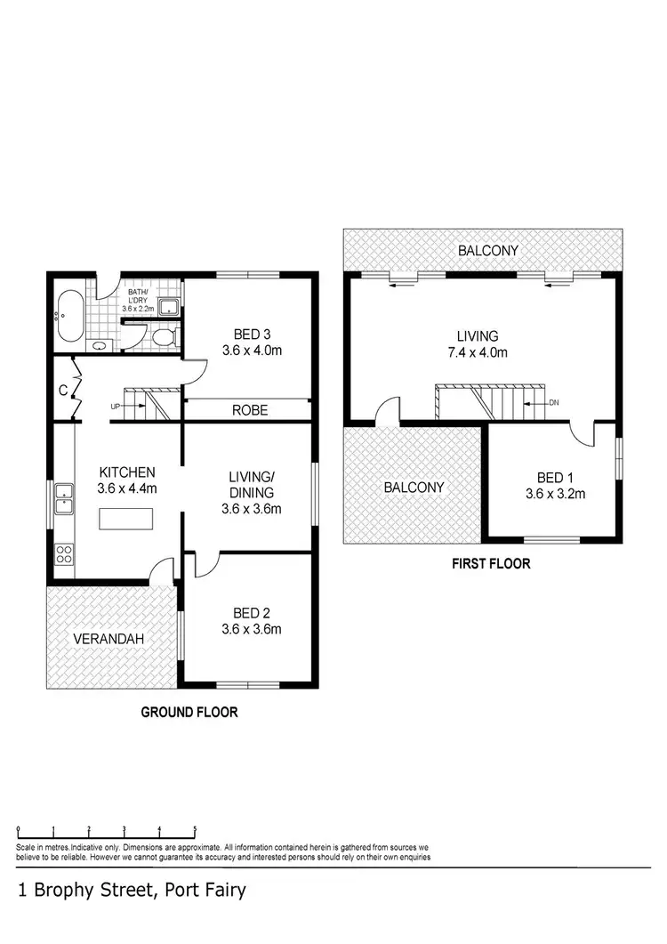 Floorplan of Homely house listing, 1 Brophy Street, Port Fairy VIC 3284