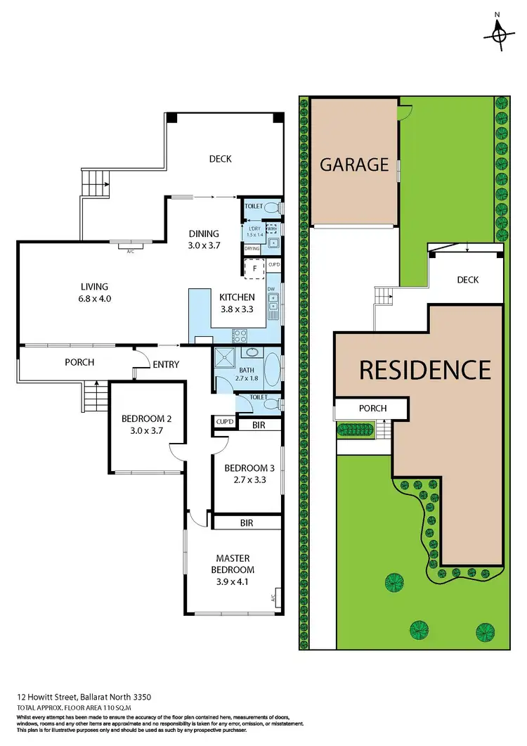 Floorplan of Homely house listing, 12 Howitt Street, Ballarat North VIC 3350