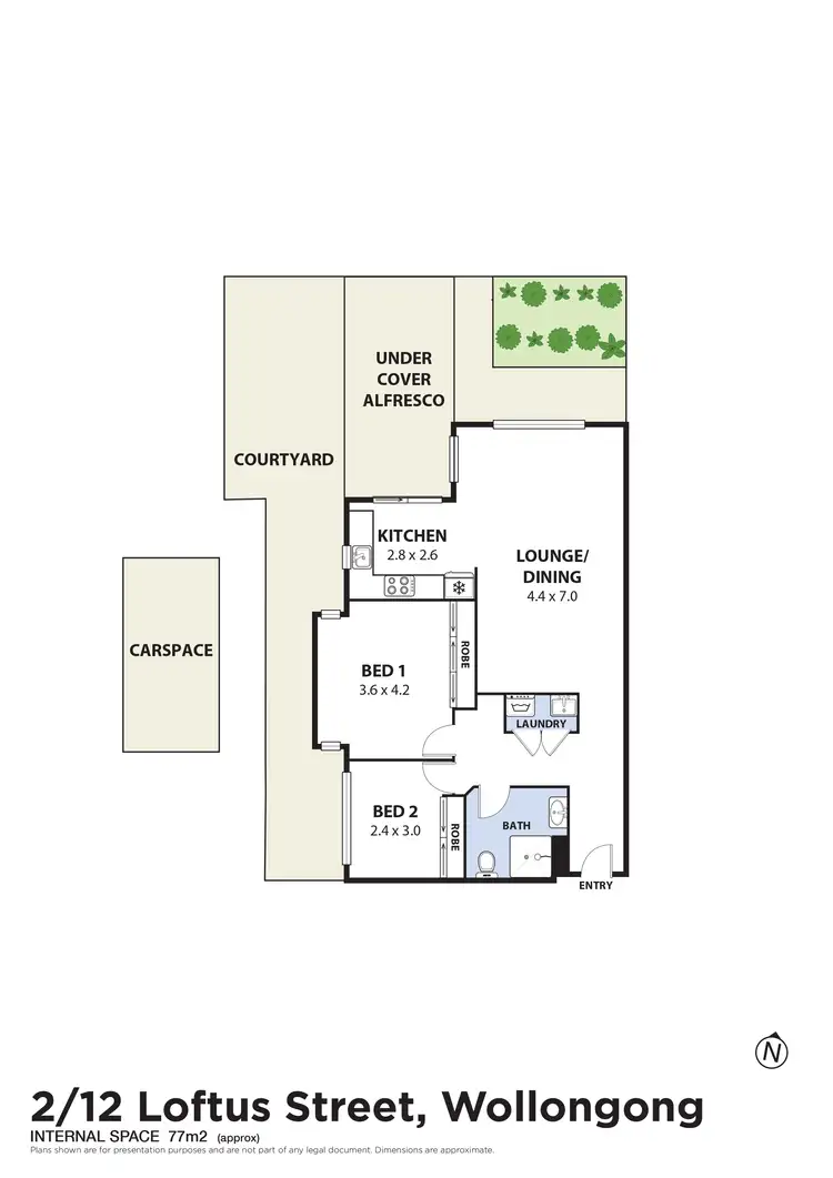 Floorplan of Homely unit listing, 2/12 Loftus Street, Wollongong NSW 2500