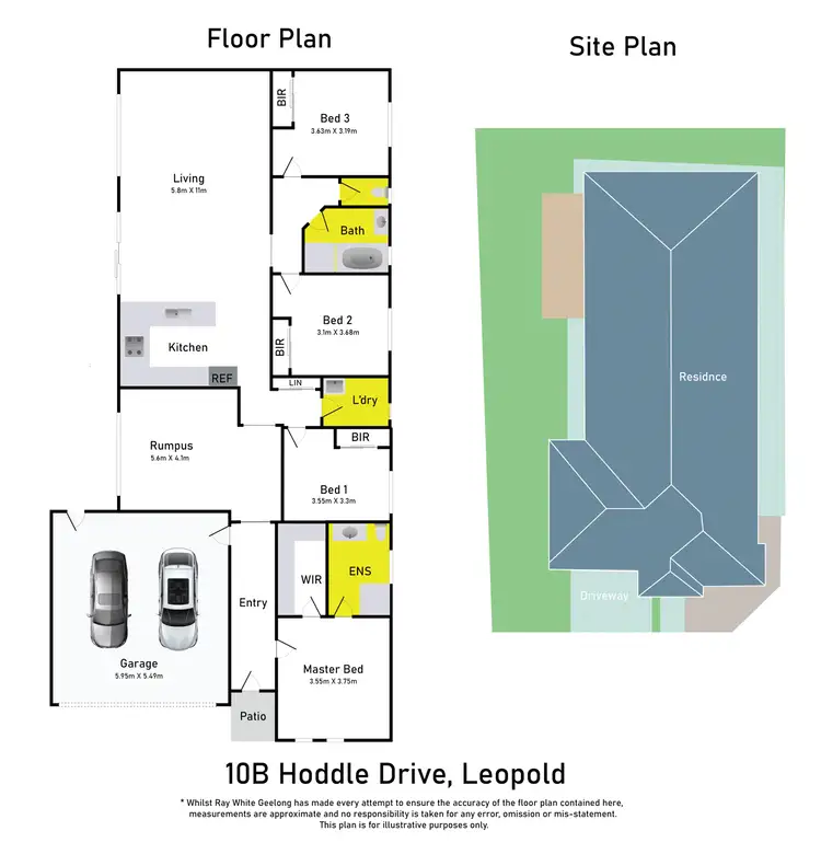 Floorplan of Homely house listing, 10B Hoddle Drive, Leopold VIC 3224