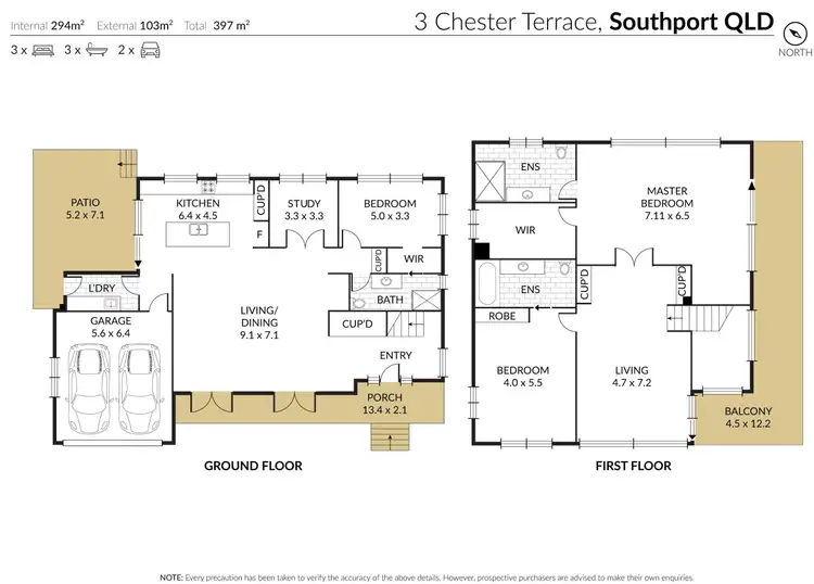 Floorplan of Homely house listing, 3 Chester Terrace, Southport QLD 4215