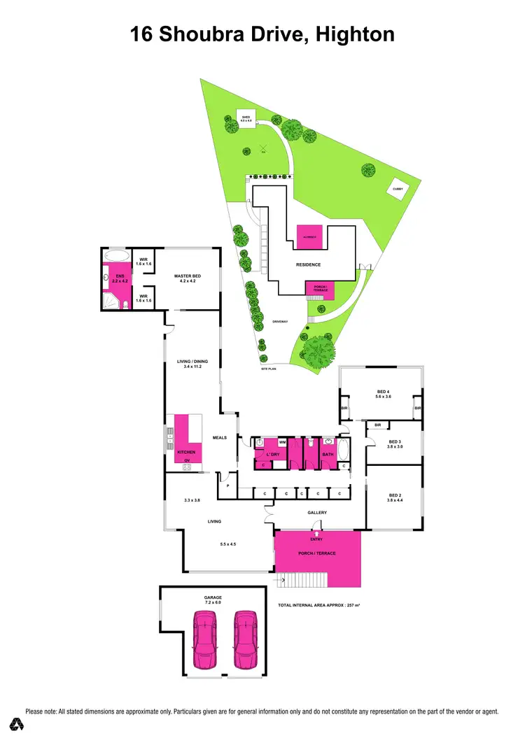Floorplan of Homely house listing, 16 Shoubra Drive, Highton VIC 3216